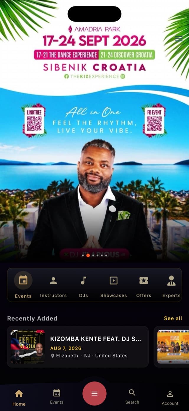 Discover kizomba events worldwide